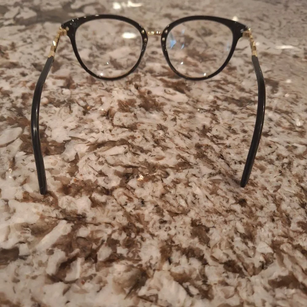 Swarovski Black and Gold Women's Eyeglasses